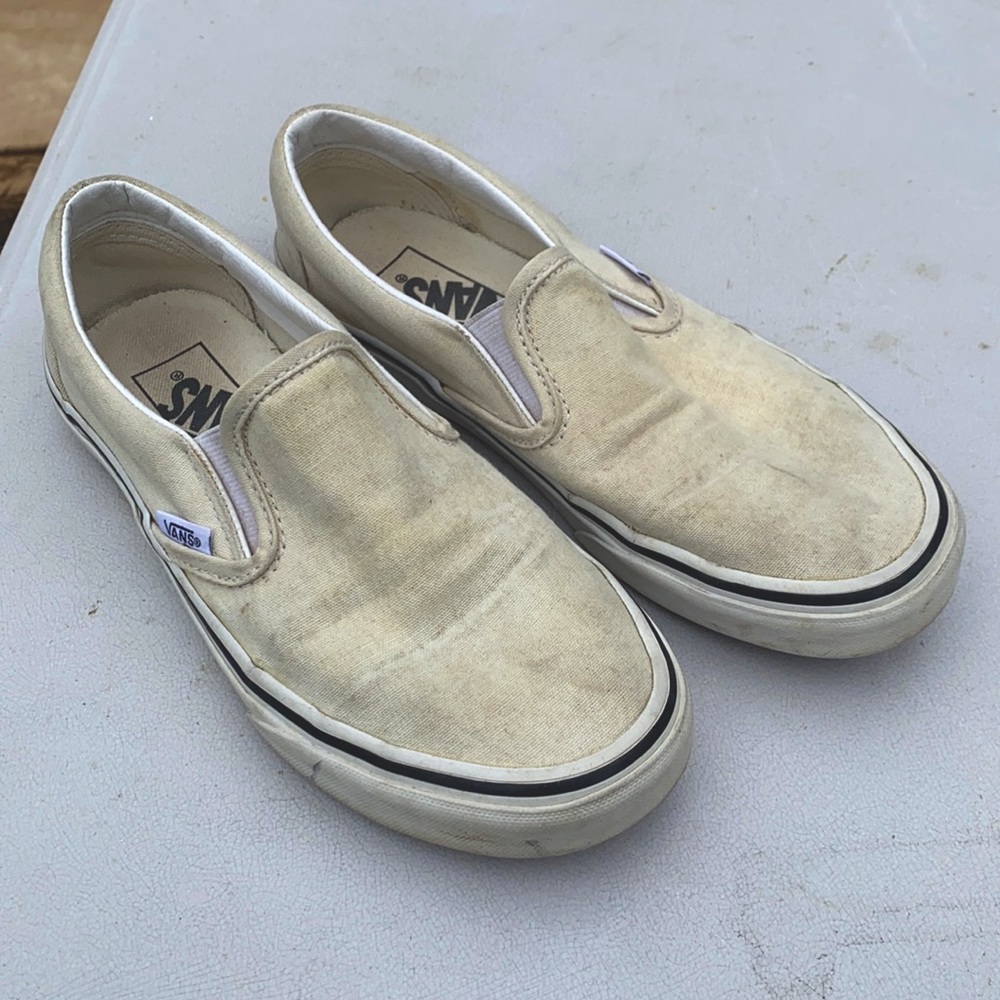 Cream Vans Slipons